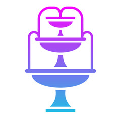 Fountain Glyph Gradient Icon