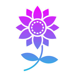 Sunflower Glyph Gradient Icon