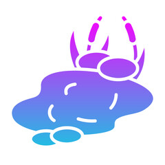 Pond Glyph Gradient Icon