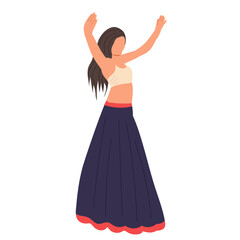Naklejka premium woman dancing on white background, isolated vector