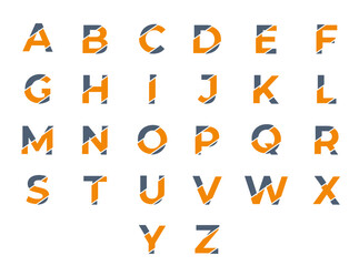 alphabet logo design. letter logotype set. isolated vector image