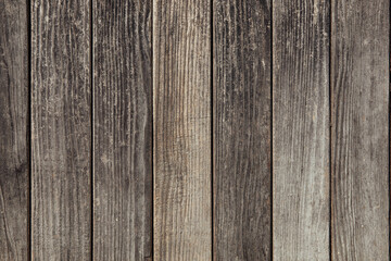 Old wood texture. Vertical boards with knots and nails, copy space
