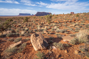 hiking in the monument valley in arizona, usa
