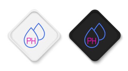 Line Water drop icon isolated on white background. Colorful outline concept. Vector