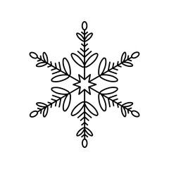Snow Snowflake Minimalistic Flat Line Outline Stroke Icon Pictogram Symbol Set.