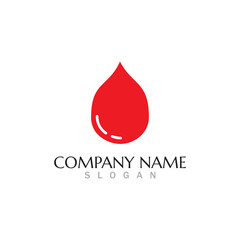Obraz premium Blood drop donor vector icon
