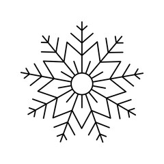 Snow Snowflake Minimalistic Flat Line Outline Stroke Icon Pictogram Symbol Set.