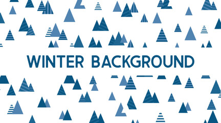 Obraz premium Flat Winter Landscape Background Design