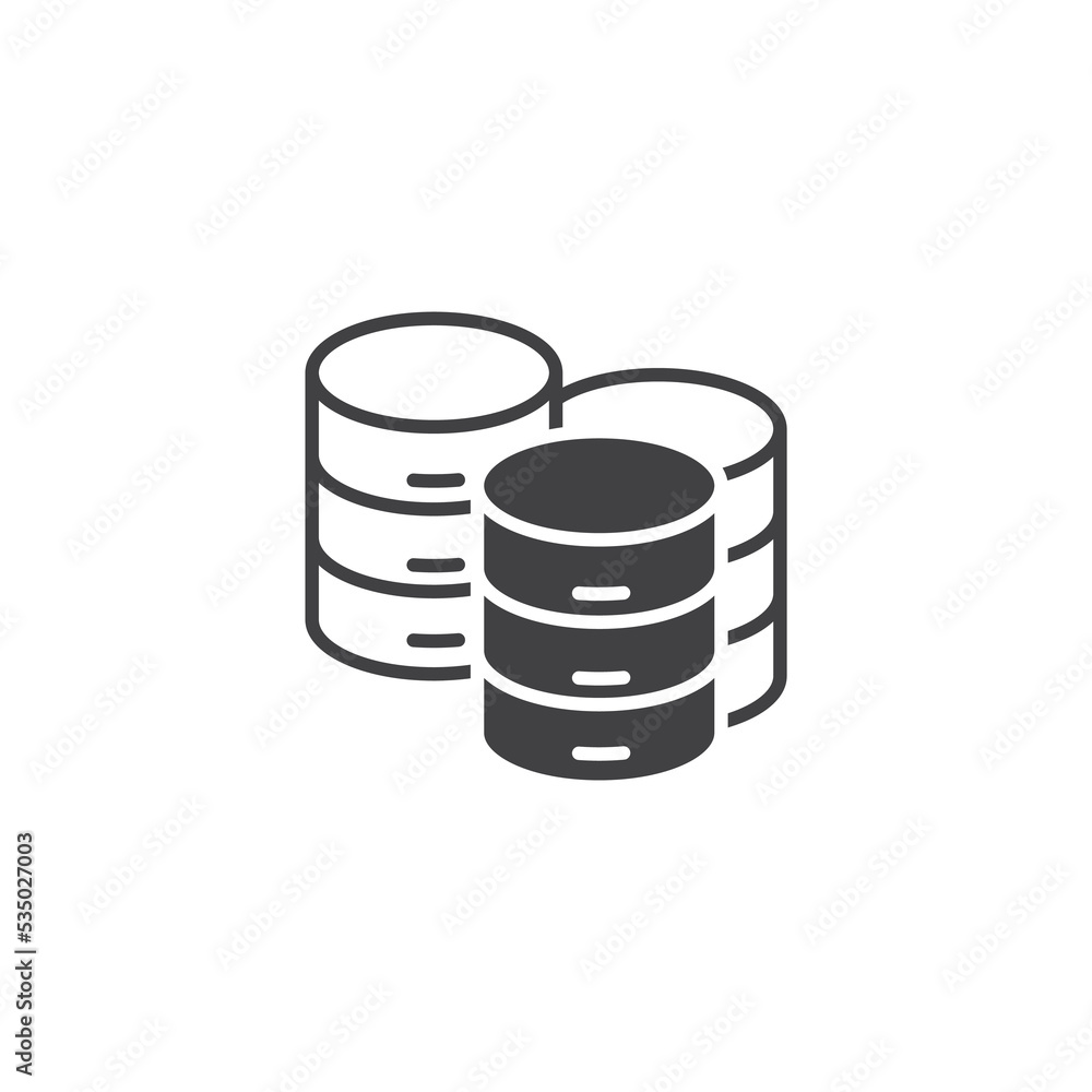 Poster database thin line icons. vector illustration isolated on white. editable stroke.