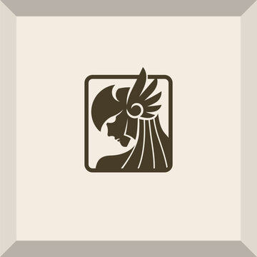 Simple Valkyrie Logo For Symbol Or Icon