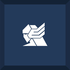 Naklejka premium simple valkyrie logo for symbol or icon