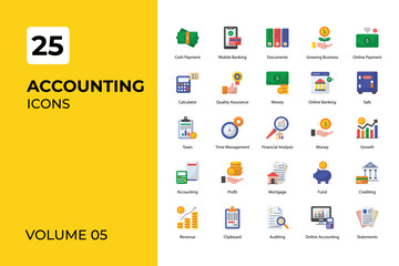 Accounting icons collection.