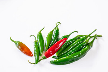 赤唐辛子と青唐辛子