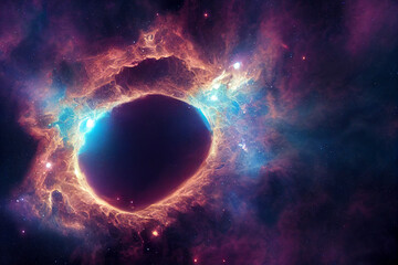 Obraz premium Deep space. Science fiction wallpaper, planets, stars, galaxies and nebulas in awesome cosmic image.