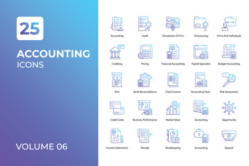 Accounting icons collection.