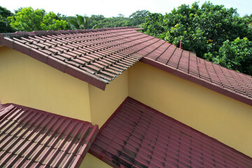 Red tile clay roof