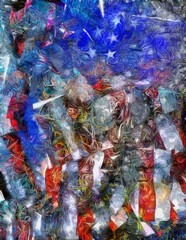 Abstract art in US colors