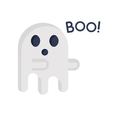 Boo Ghost Halloween Illustration
