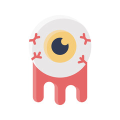 Obraz premium Bloody eyeball Halloween Illustration