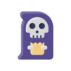 Trick or Treat Skull Halloween Illustration