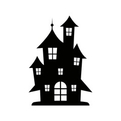 Haunted House Halloween Illustration 