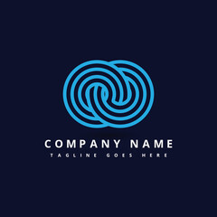 United two abstract rings to create a symbol of infinity, logo template. To marriage agencies and business companies.