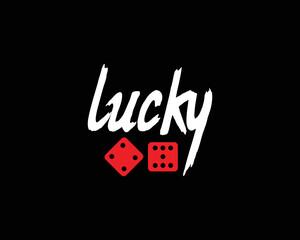Lucky vector logo design