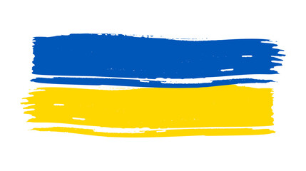 Obraz premium Ukrainian national flag in grunge style