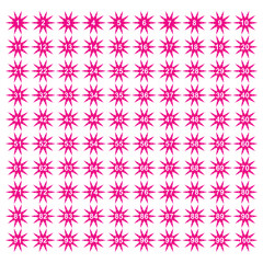 Numbers 1 - 100 in Decorative Pink Stars