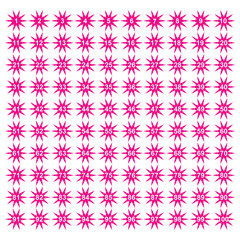 Numbers 1 - 100 in Decorative Pink Stars