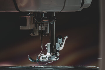 Sewing machine foot close up