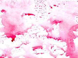 abstract pink watercolor background with drops.Backdrop with splashes
