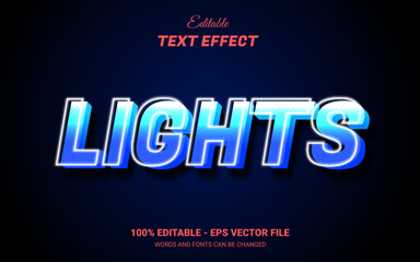 Fototapeta premium light editable 3d text effect template design