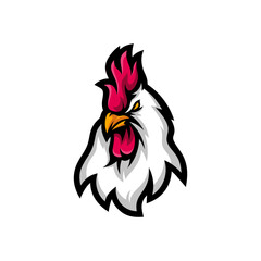 chicken rooster head mascot sport esport logo template © Top Studio