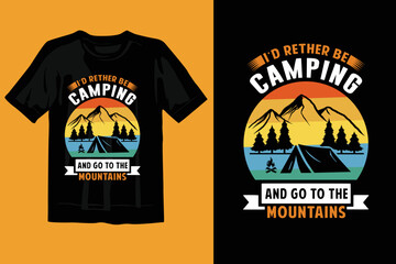 camping new t-shirt design premium,