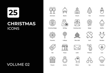 Christmas icons collection.