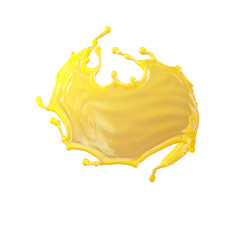 Orange juice splash. 3d illustration of liquid