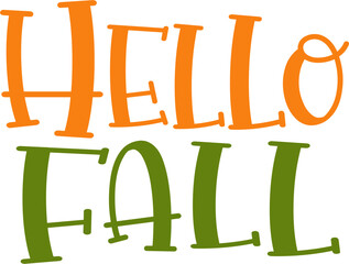 hello fall season typography quote design calligraphy style text handwritten © Arts Land