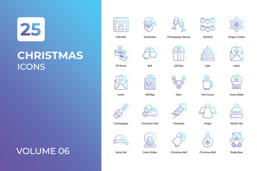 Christmas icons collection.