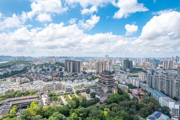 Obraz premium Nanning city skyline buildings in Guangxi china 