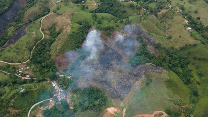 Fire and smoke Colombia