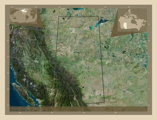 Alberta, Canada. High-res satellite. Major cities
