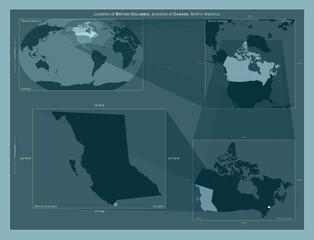 British Columbia, Canada. Described location diagram