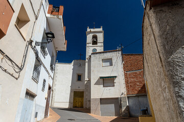 Bell tower in the Balones village, Alicante (Spain)