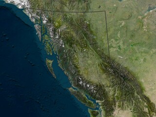 British Columbia, Canada. Low-res satellite. No legend
