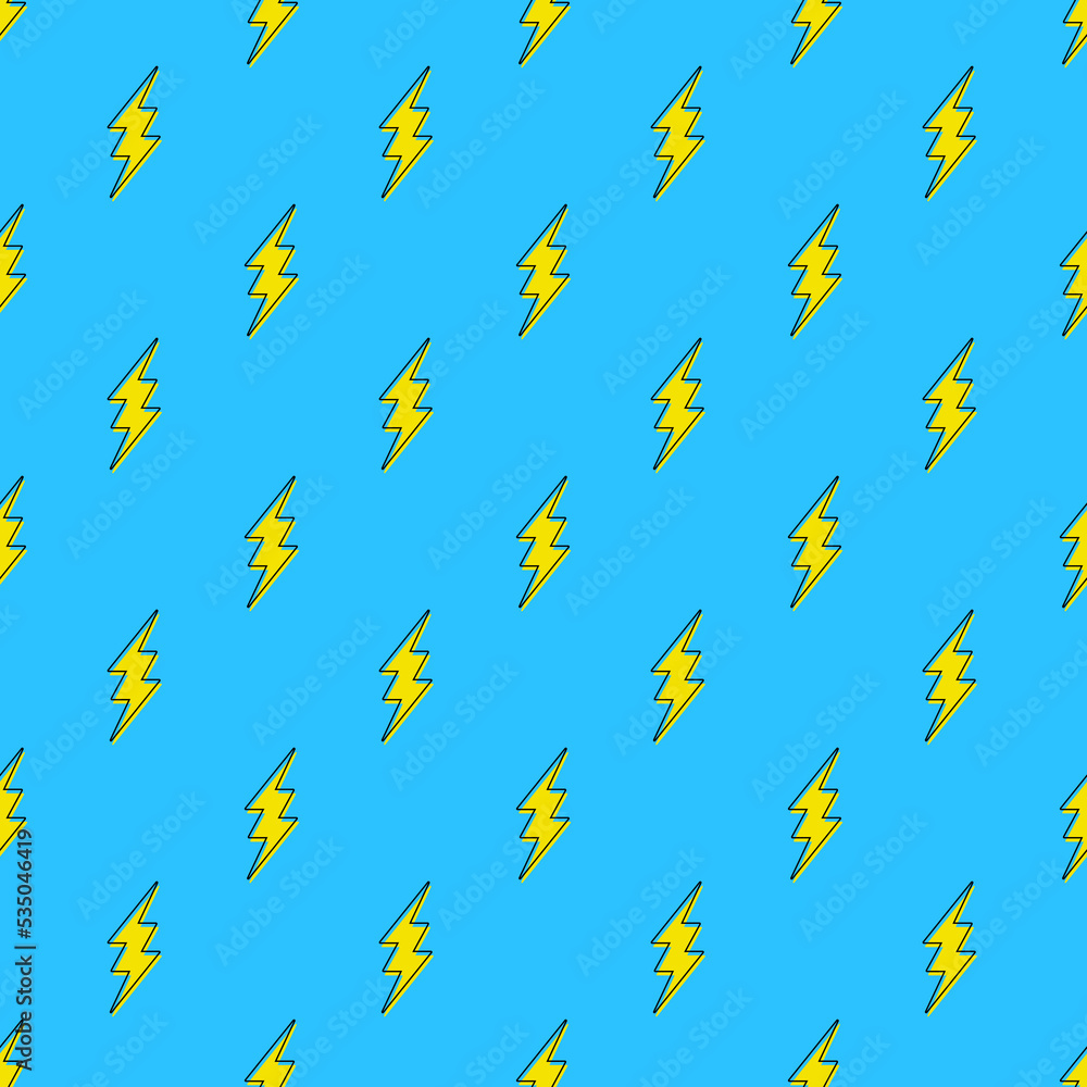 Poster lightning bolts pattern. thunder bolt pattern energy lightning vector background.