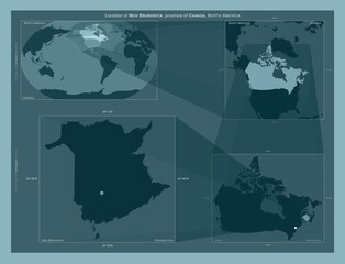 New Brunswick, Canada. Described location diagram