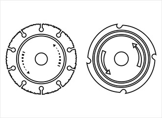 Circular Saw Disk Icon M_2209001