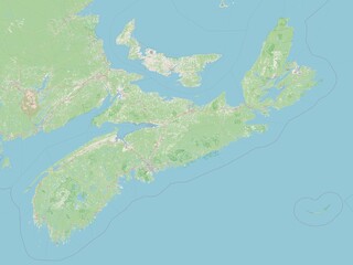 Fototapeta na wymiar Nova Scotia, Canada. OSM. No legend