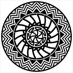 Polynesian Style Circular Shape Tattoo M_2209042